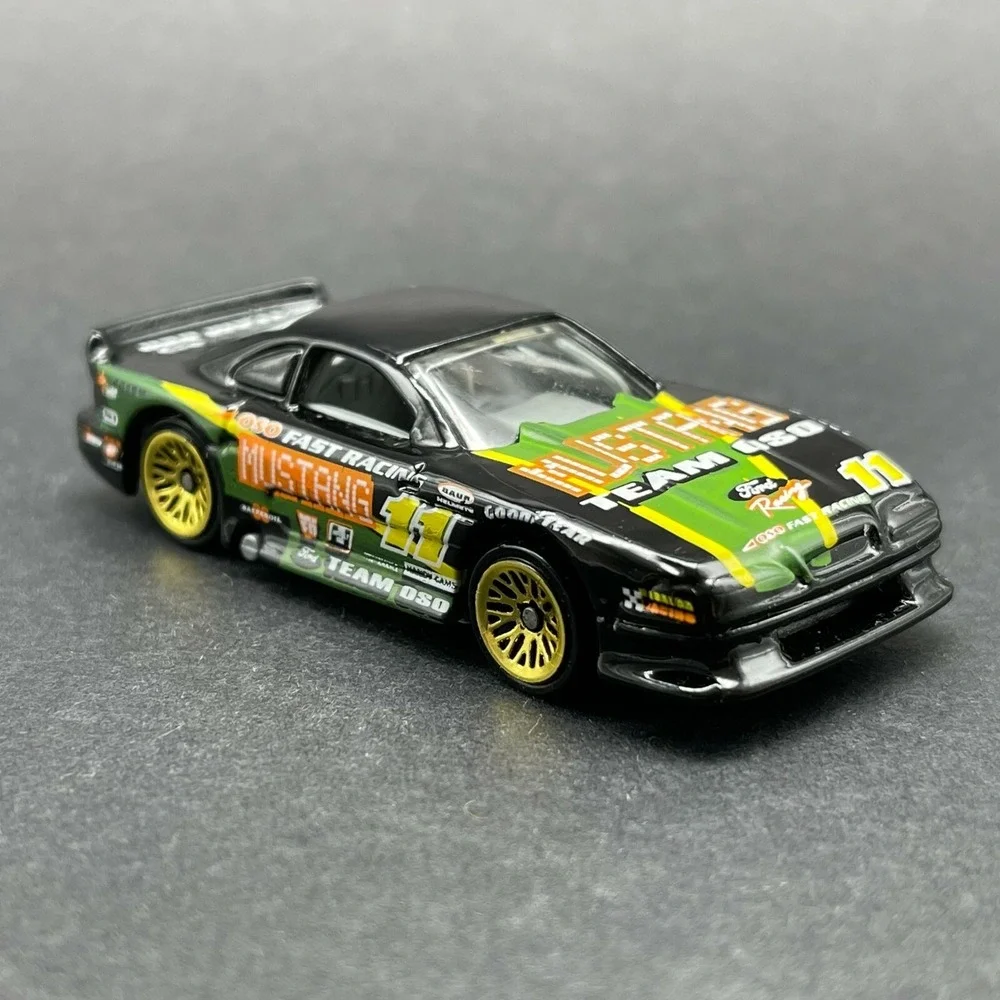 Hot Wheels Team OSO '97 1997 Ford Mustang Cobra Car Black Diecast 1:64 Loose